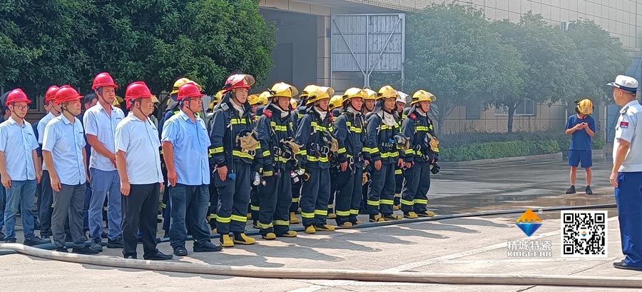 尊龙凯时起劲配合消防联合演练，共筑清静生产防地